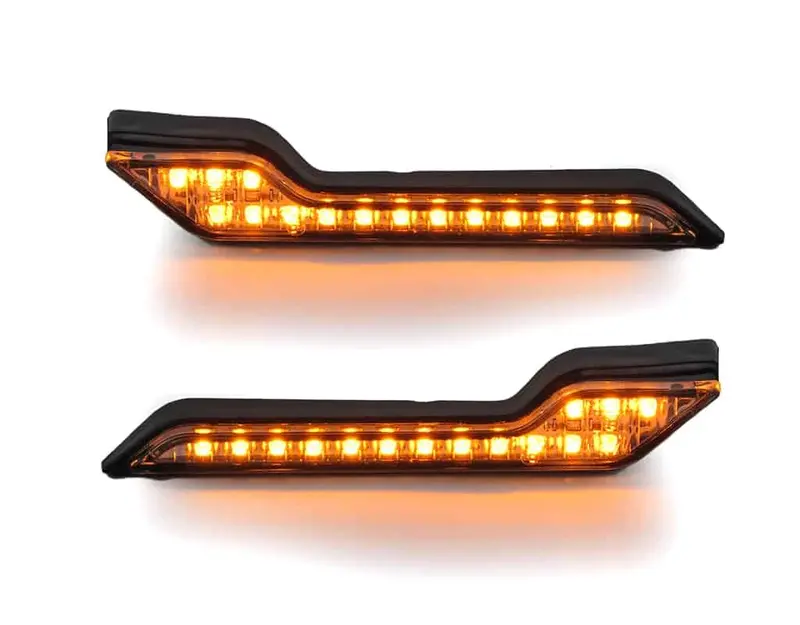 Barkbusters Amber LED Turn Signal Pair with Protective Back Covers