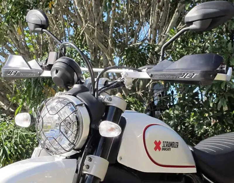 Barkbusters JET Handguards Kit – Red Finish – Designed for Ducati Scrambler Desert Sled (2017+), Flat Track Pro (2016), Full Throttle (2015–2018)