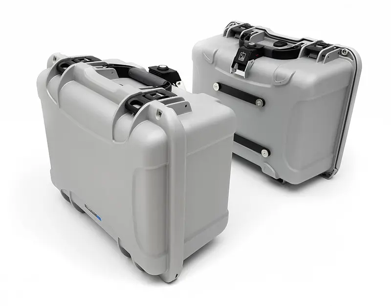 DrySpec H35 Mil-Spec Quick-Release Sidecase Set – Silver Finish