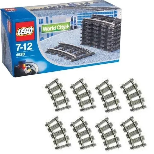 LEGO City Curved Train Track Sections (4520)