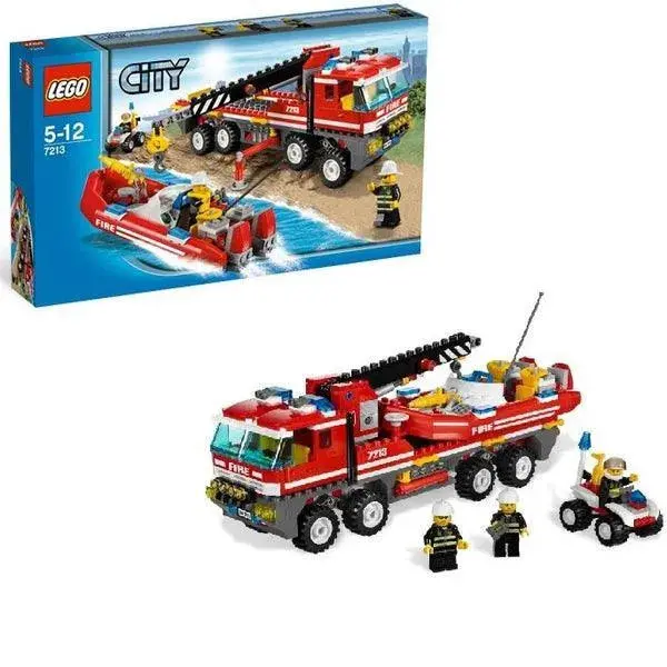 LEGO City Emergency Response: Off-Road Fire Truck and Rescue Boat 7213