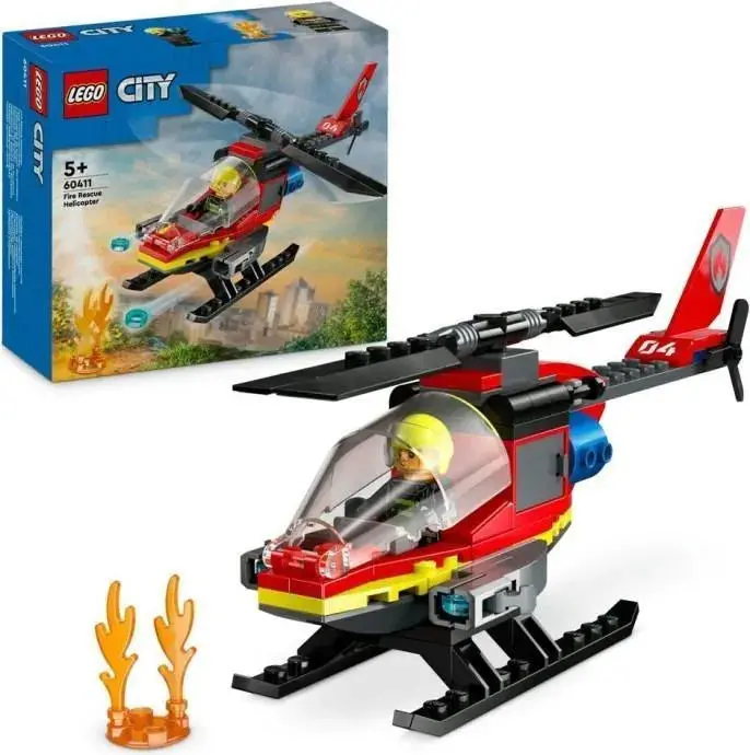 LEGO City Firefighting Helicopter Rescue 60411