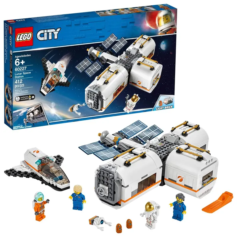 LEGO City Moon Space Station – Orbital Research Base with Modular Design (60227)