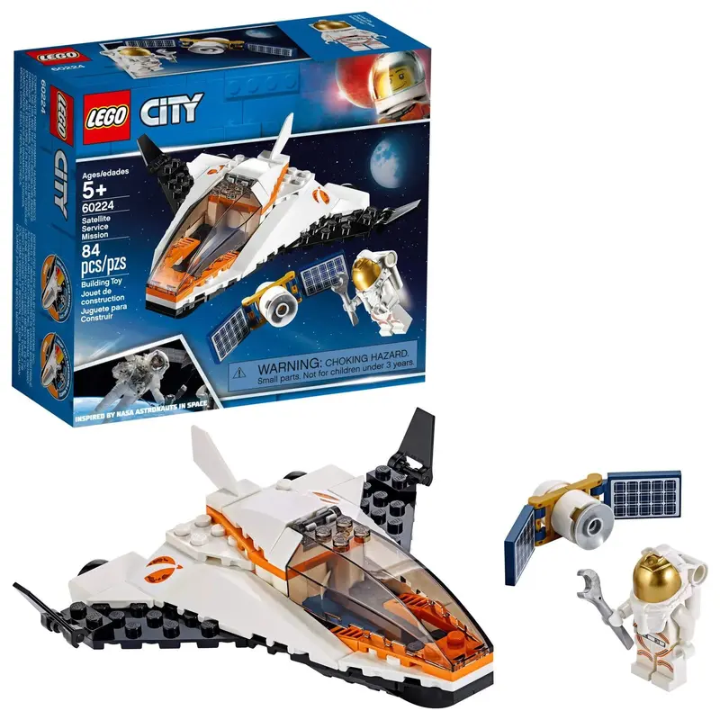 LEGO City Space Shuttle & Satellite Mission – Astronaut-Featured Exploration Set (60224)