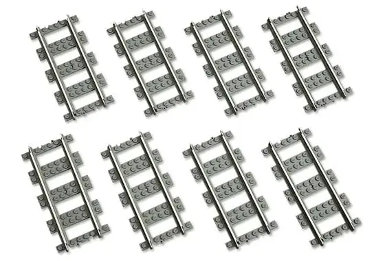 LEGO City Straight Train Track Pieces (4515)