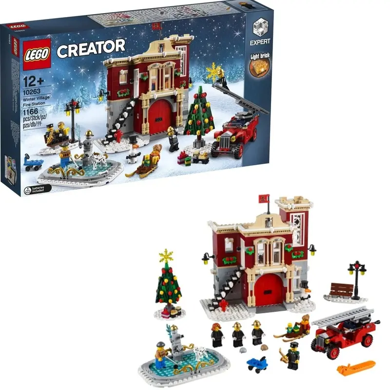LEGO Icons Winter Village Fire Station – Holiday-Themed Build (10263)
