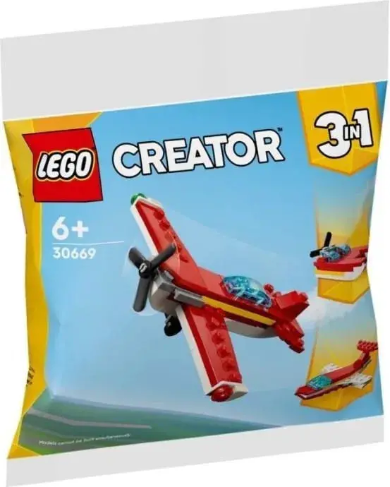 LEGO Red Classic Airplane Building Set – Creator Series 30669