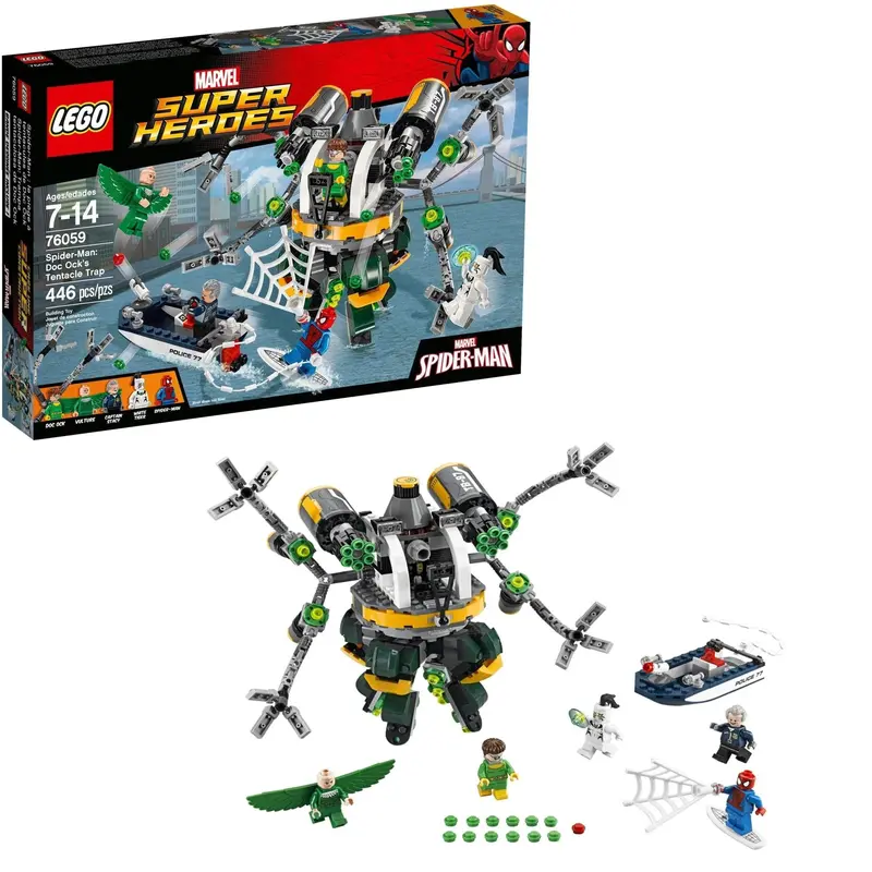 LEGO Spider-Man Doc Ock’s Tentacle Trap – Villain Lair with Animated Arms (76059)