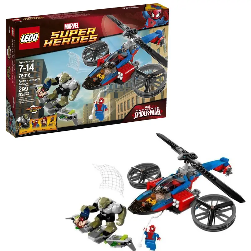 LEGO Spider-Man Helicopter Rescue – Aerial Mission with Swinging Action (76016)