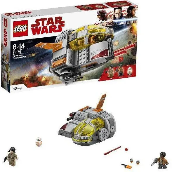 LEGO Star Wars Resistance Transport Pod: Finn and Rose Vehicle Set 75176