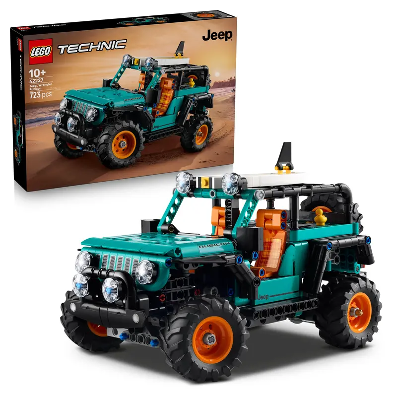LEGO Technic Jeep Wrangler Rubicon – Rugged Off-Road Vehicle Kit for Ages 10+ – Functional Suspension, V6 Engine, and Steering – STEM-Themed Gift for Teens and Adventure Fans