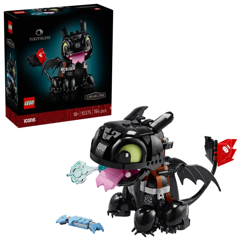 LEGO Toothless from How to Train Your Dragon – Icons Set 10375